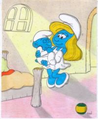 smurfette and baby