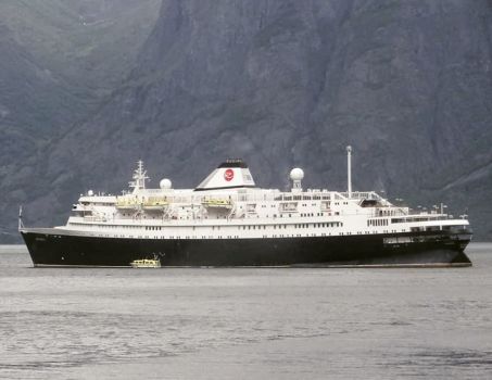 Cruise and Maritime Voyages (CMV) Astoria  off Flåm in June 2019