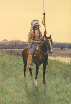 Henry F. Farny (American, 1847–1916), Southern Plains Indian Warrior (1894)