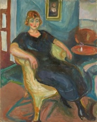 Edvard Munch (Norwegian, 1863–1944), Model in Wicker Chair (1924–1925)