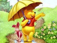 Piglet and Pooh rainy day