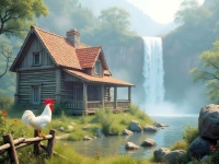 river cabin, resizable 12 to 594 pieces