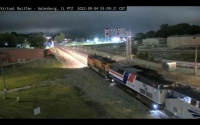 (2) Southwest Chief #4 (BNSF 6150, AMTK 160 & 54), Galesburg IL, 2022-09-04