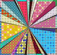 Funky Vintage Fabric Pinwheel