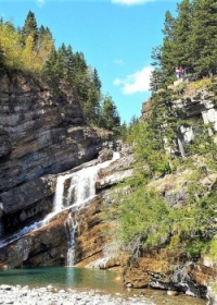 Cameron Falls in Waterton Lakes National Park, Alberta, Canada