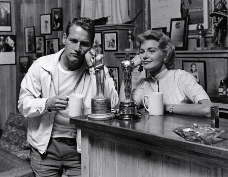 Joanne Woodward and Paul Newman-81-With and without Oscar.