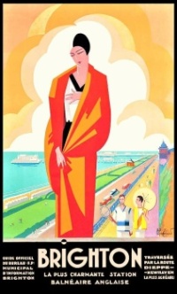 Themes Vintage Travel Poster - Brighton