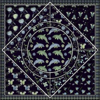 Swirl dolphins mosaic