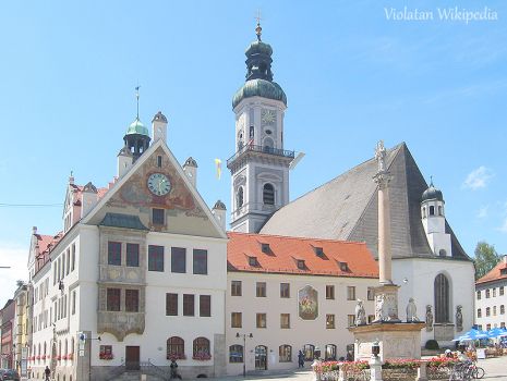 Town Hall in the square Freisberg Germany