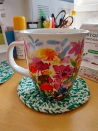 My Mothers' Day gift from my Daughter. Porcelain tea mug. The one mom loves soo much.