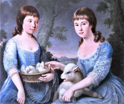 Elizabeth and Mary Chichester as children (1777)