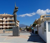 Statue of ballerina on San Pedro del Alcantara sea front