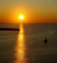 Santorini sunset sail