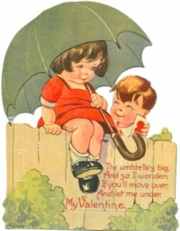 Themes Vintage illustrations/pictures - Valentine card