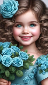 Child & Flowers