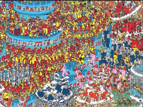 Solve Where’s Wally jigsaw puzzle online with 520 pieces