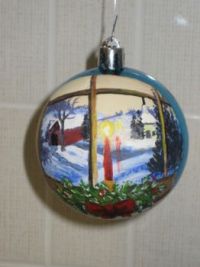 Hand painted ornament. Thank you for the inspiration Texasstar7.