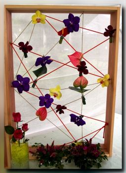 A non-traditional flower arrangement...