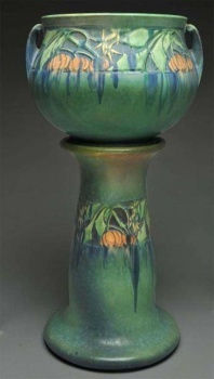 Roseville Pottery - Baneda Jardiniere on a Pedestal