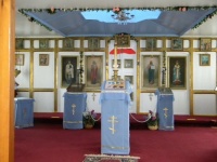 Inside the Ninilchik Russian Othorodox Church, Alaska.