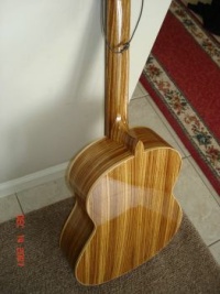 homemade guitar - zebrawood