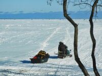 People are not driving cars out on Lake Superior yet