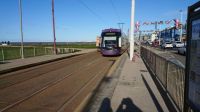 Modern and new tram, Blackpool.