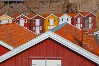 Boathouses in Smögen, Sweden, by Bengt Nyman