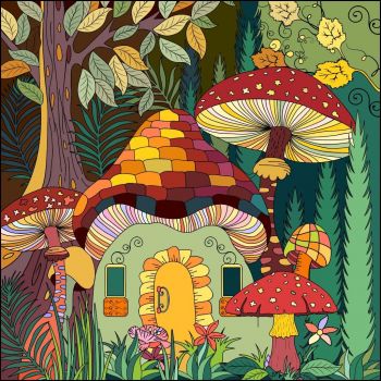 Solve Mushroom House Jigsaw Puzzle Online With Pieces