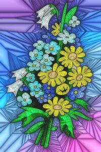 Stained Glass Flower C97