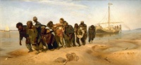 Ilia Efimovich Repin--Bargehaulers on the Volga, 1873