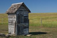 .. and now, for something completely different, an old outhouse on the prairie