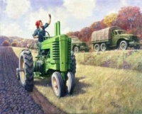 John Deere (A with two bottom plow)