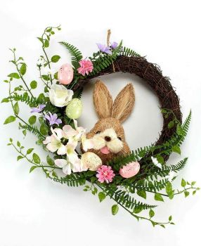 Easter Wreath with bunny