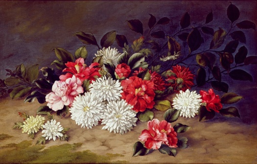 Solve W R Thompson - Still life of Chrysanthemums and Camelias jigsaw ...