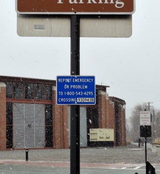 Solve Stuck on a railroad crossing? Look for the Blue Sign