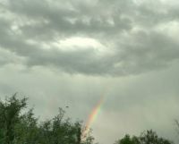 Double rainbow in the storm