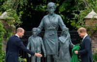 Diana Statlue unveiled at Kensington Palace, London, England