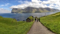 Kunoy Island from Mikladalur, Faroe