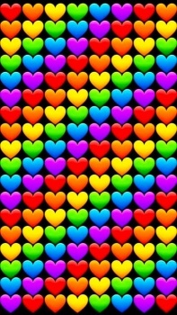 Rainbow Colored Hearts....