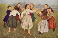 [0706-4] Children&rsquo;s Roundelay by Hans Thoma