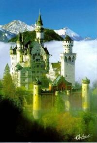 Neuschwanstein,King Ludwig's Castle in Baveria,Germany.