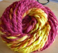 Magenta and Gold Handspun