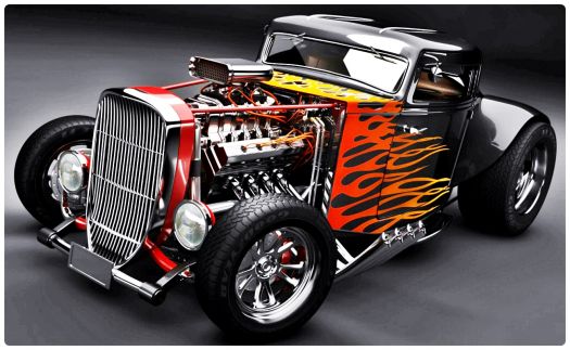 Solve Flaming Hotrod jigsaw puzzle online with 273 pieces