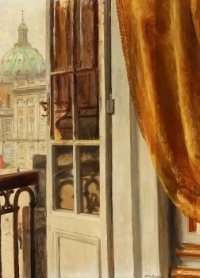 The View from Frederik VIII's Palace at Amalienborg towards the Marble Church in Copenhagen (1911)