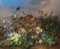 Spring Flowers with Bumblebee