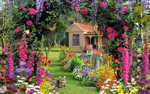 Solve Flower Garden. jigsaw puzzle online with 77 pieces