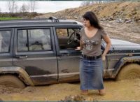 Woman Stuck in Mud