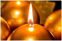 Golden Christmas Candles