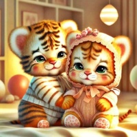 little cute tigers